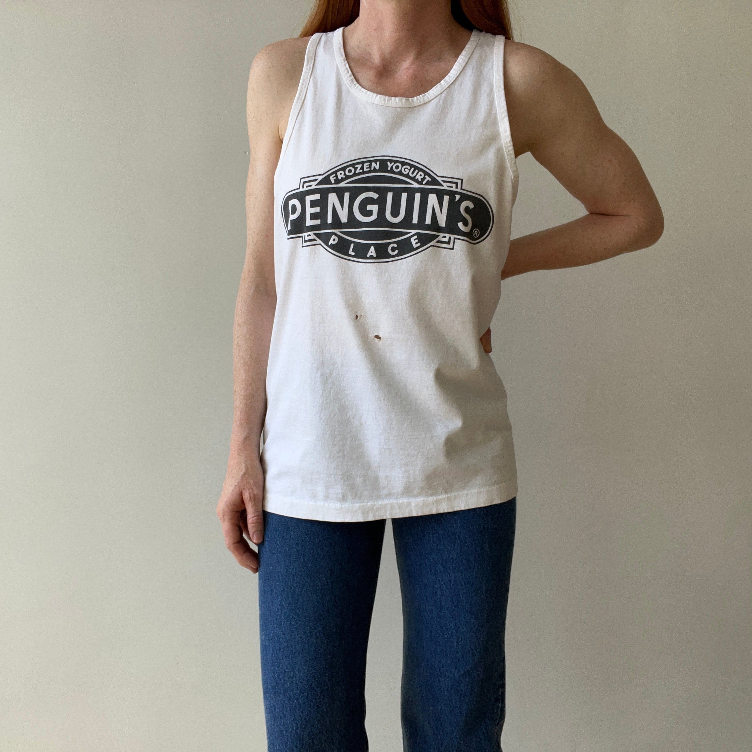1980s Penguins Palace - Frozen Yogurt Spot - Tank Top