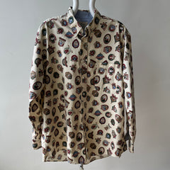 1990s Golf Fanatic Button Down Cotton Dad Shirt