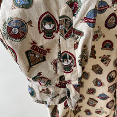 1990s Golf Fanatic Button Down Cotton Dad Shirt