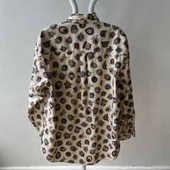 1990s Golf Fanatic Button Down Cotton Dad Shirt