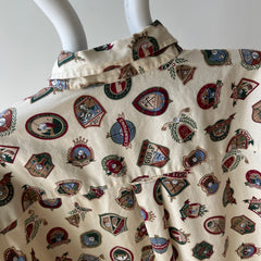 1990s Golf Fanatic Button Down Cotton Dad Shirt