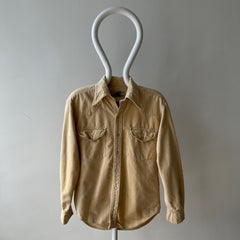 1960/70s Black Sheep Cotton Flannel Cowboy Snap Front Shirt - Smaller Size
