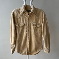 1960/70s Black Sheep Cotton Flannel Cowboy Snap Front Shirt - Smaller Size