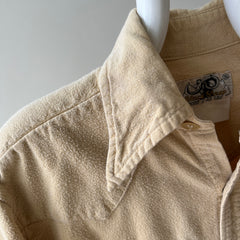 1960/70s Black Sheep Cotton Flannel Cowboy Snap Front Shirt - Smaller Size