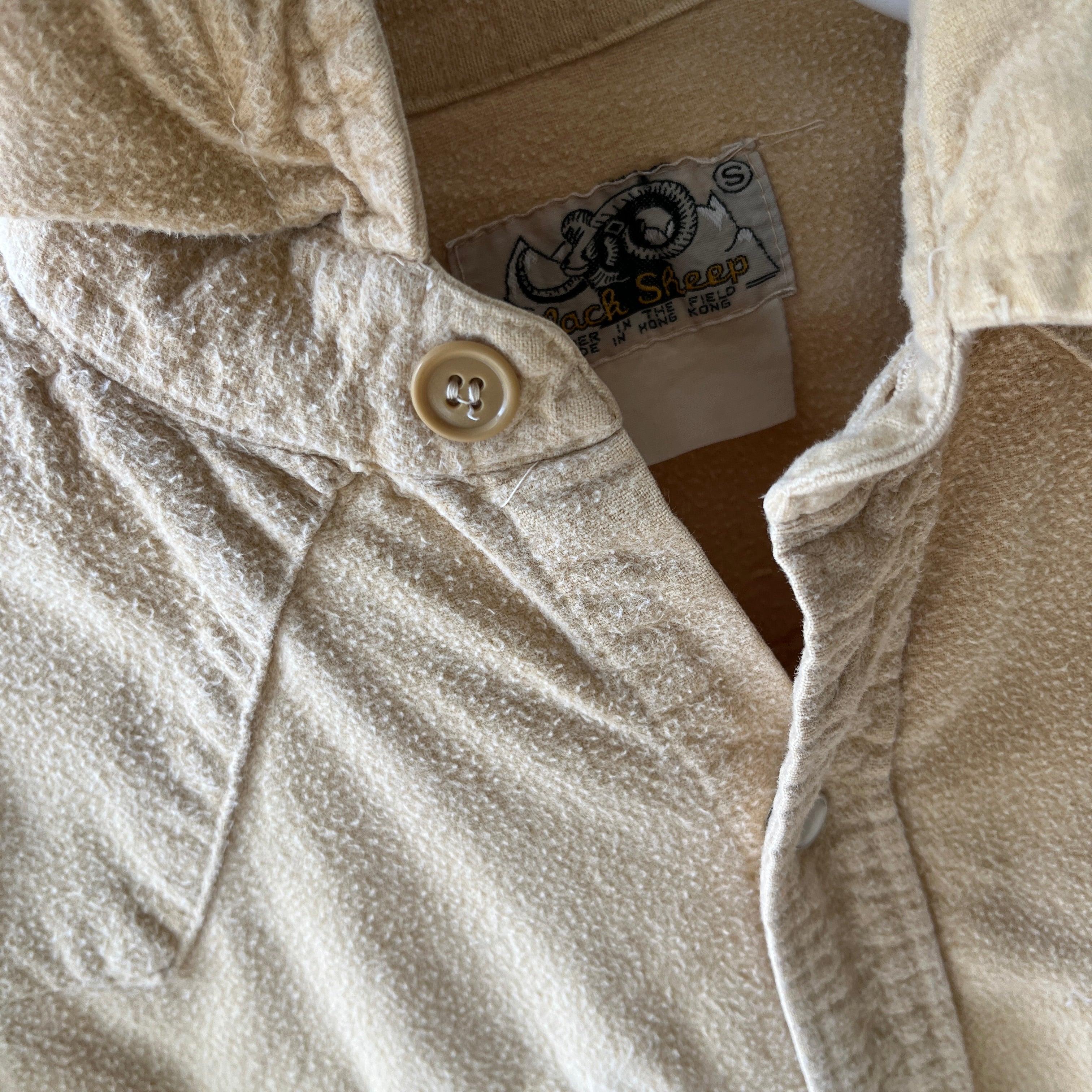 1960/70s Black Sheep Cotton Flannel Cowboy Snap Front Shirt - Smaller Size