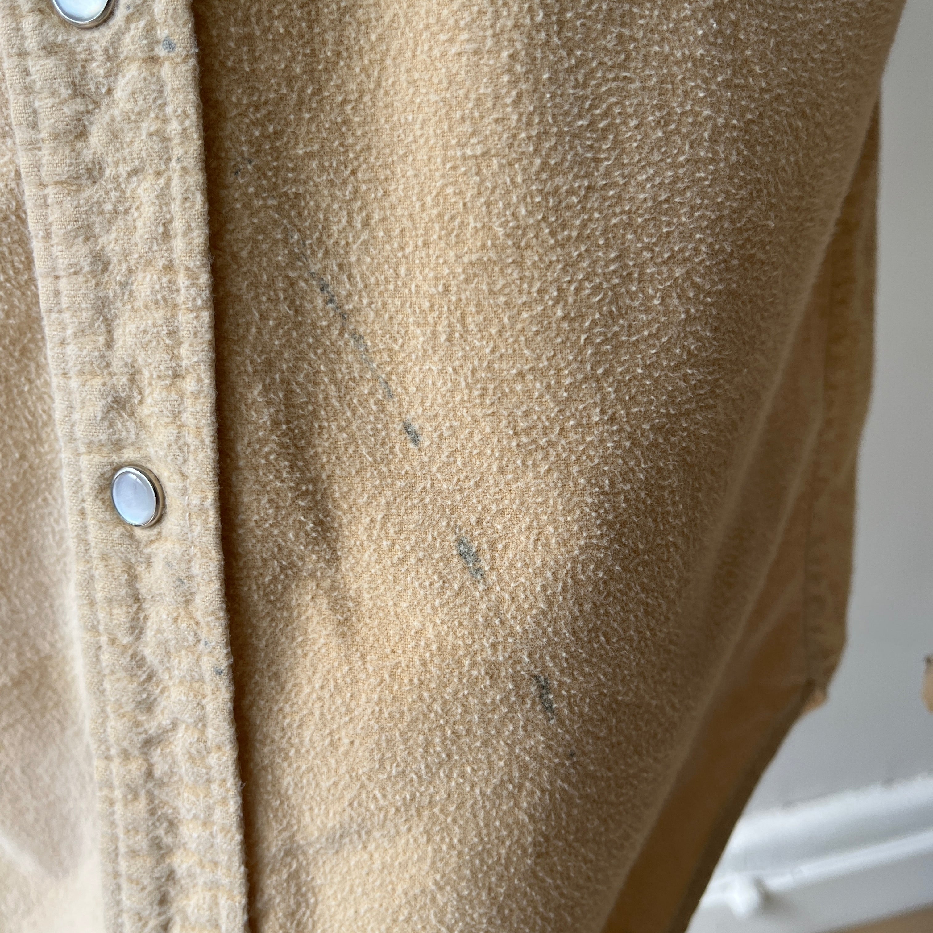 1960/70s Black Sheep Cotton Flannel Cowboy Snap Front Shirt - Smaller Size