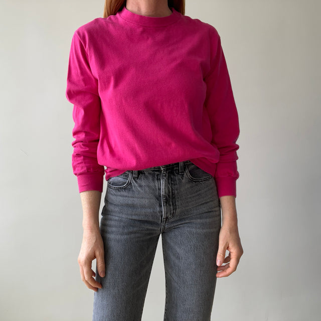 1990's Blank Pink Long Sleeve T-Shirt