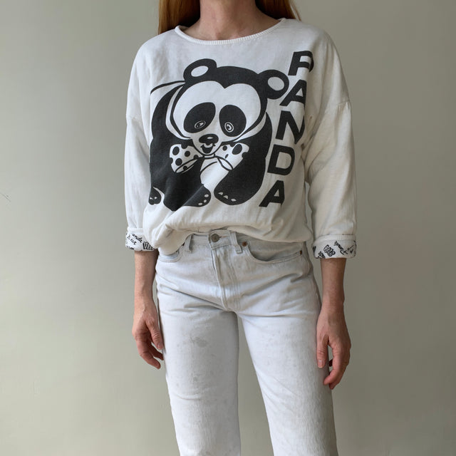 1980s Quilted Reversible Panda Sweatshirt - Holy Moly