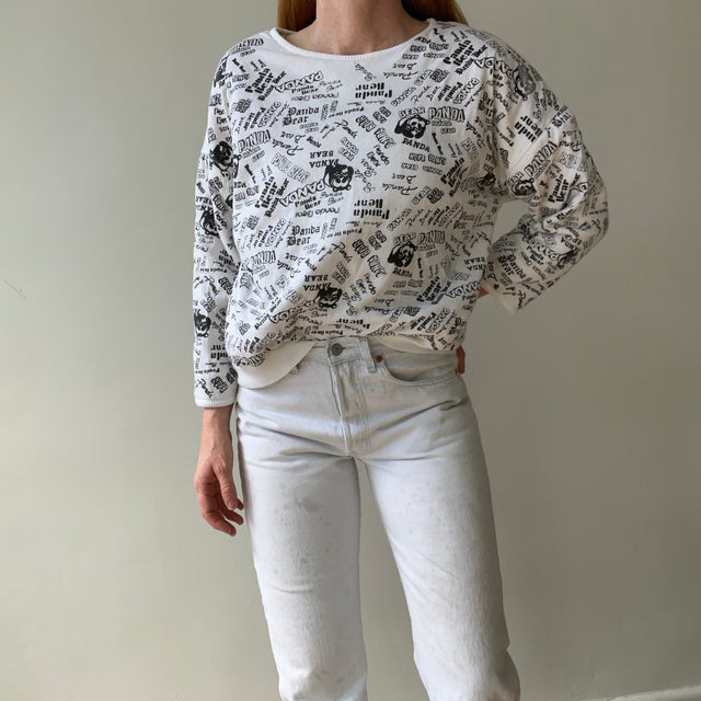 1980s Quilted Reversible Panda Sweatshirt - Holy Moly