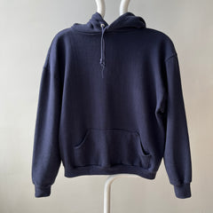 1970/80s Sportswear Pullover Navy Hoodie - Collectible