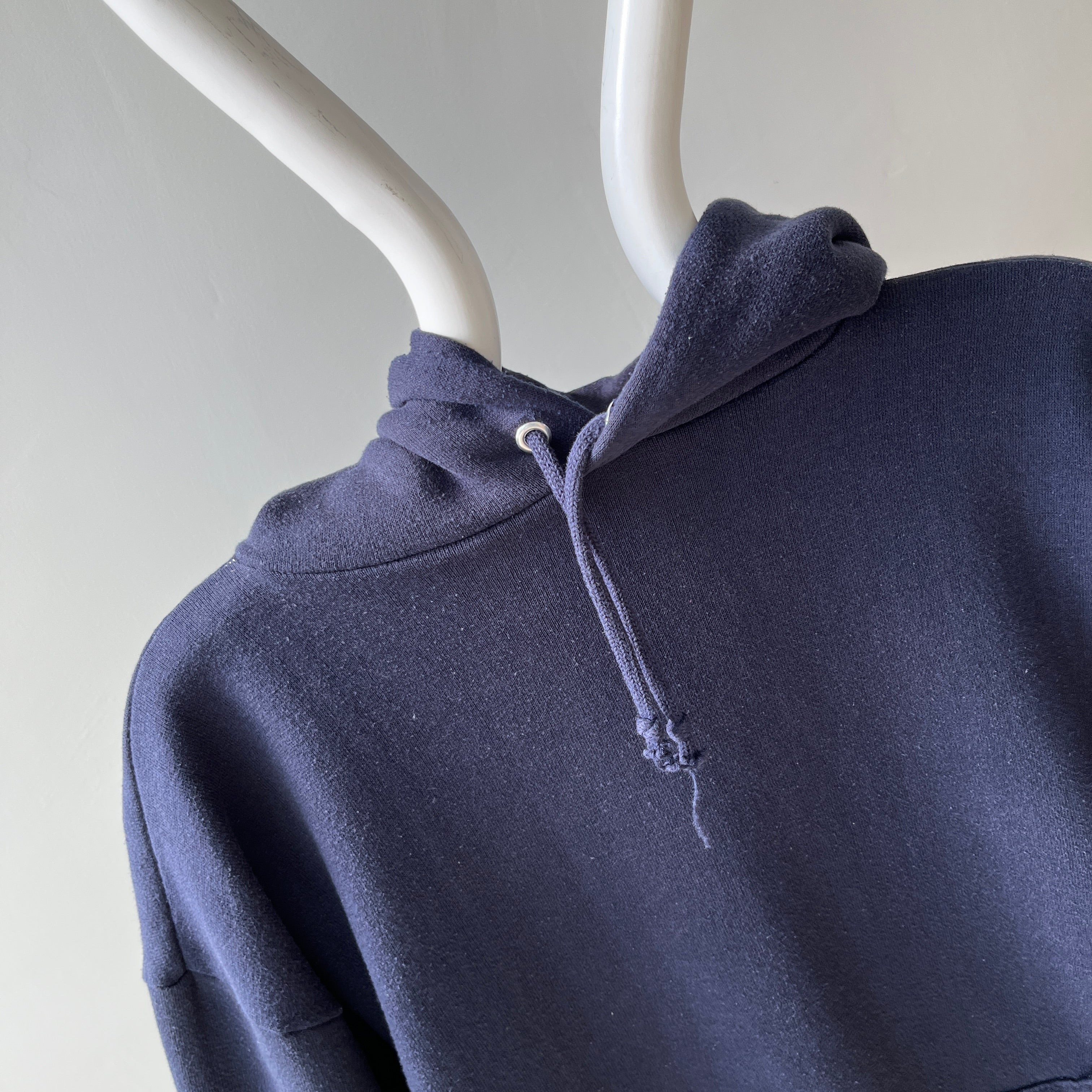 1970/80s Sportswear Pullover Navy Hoodie - Collectible