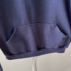 1970/80s Sportswear Pullover Navy Hoodie - Collectible