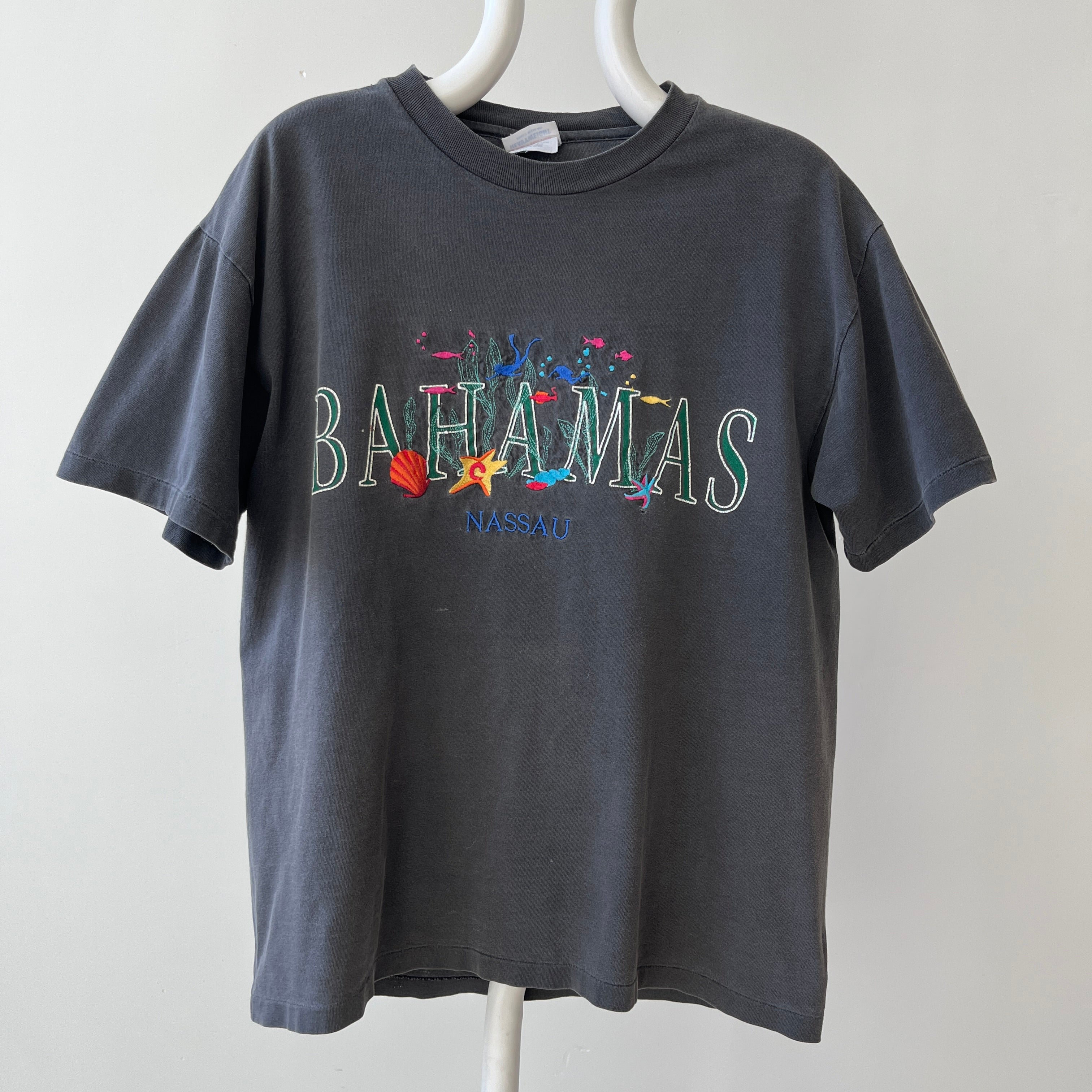 1990s Faded Black Bahamas Nassau T Shirt