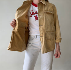 1930/40s Drybak Waterproof Cotton Hunting Jacket with Corduroy Collar  - Collectible