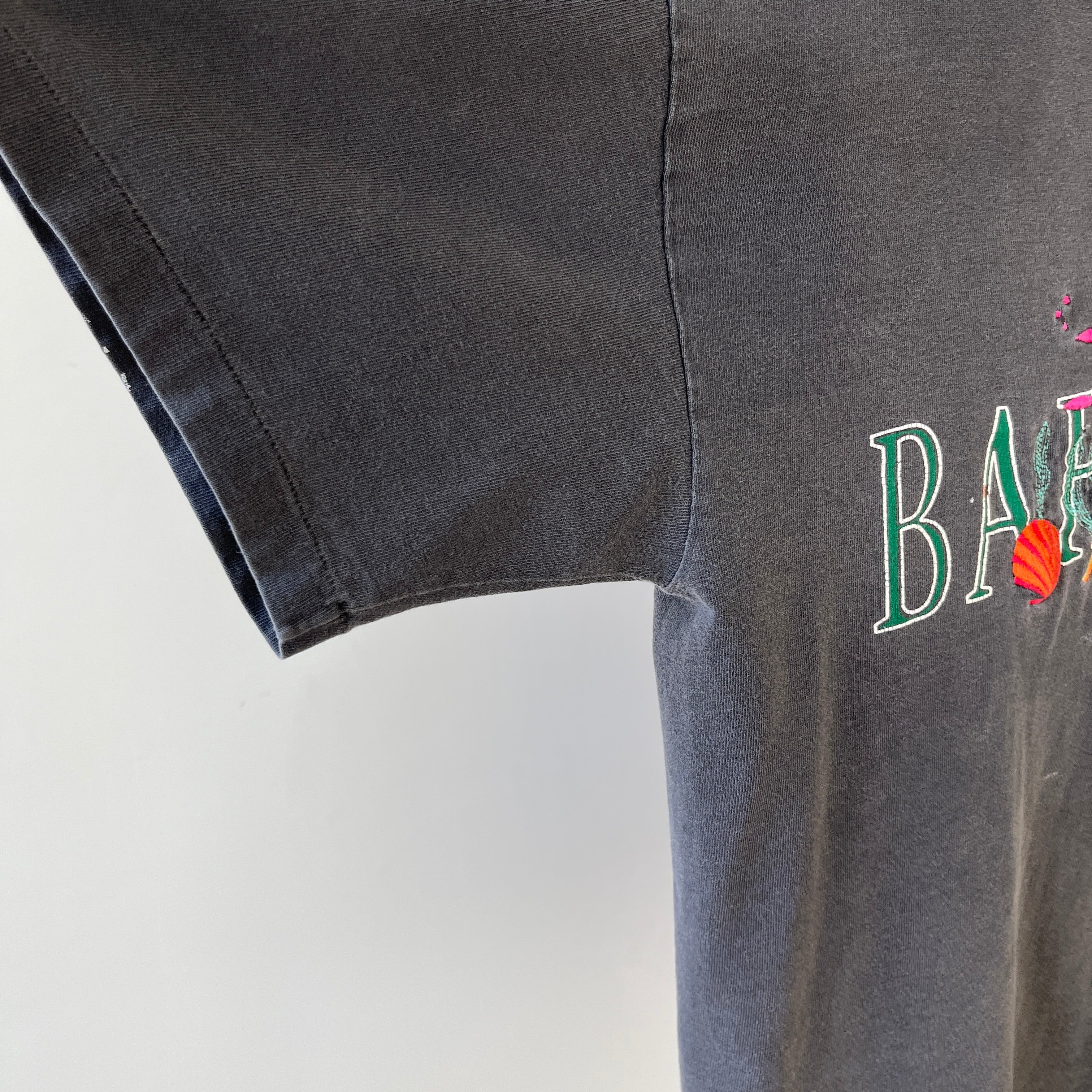 1990s Faded Black Bahamas Nassau T Shirt