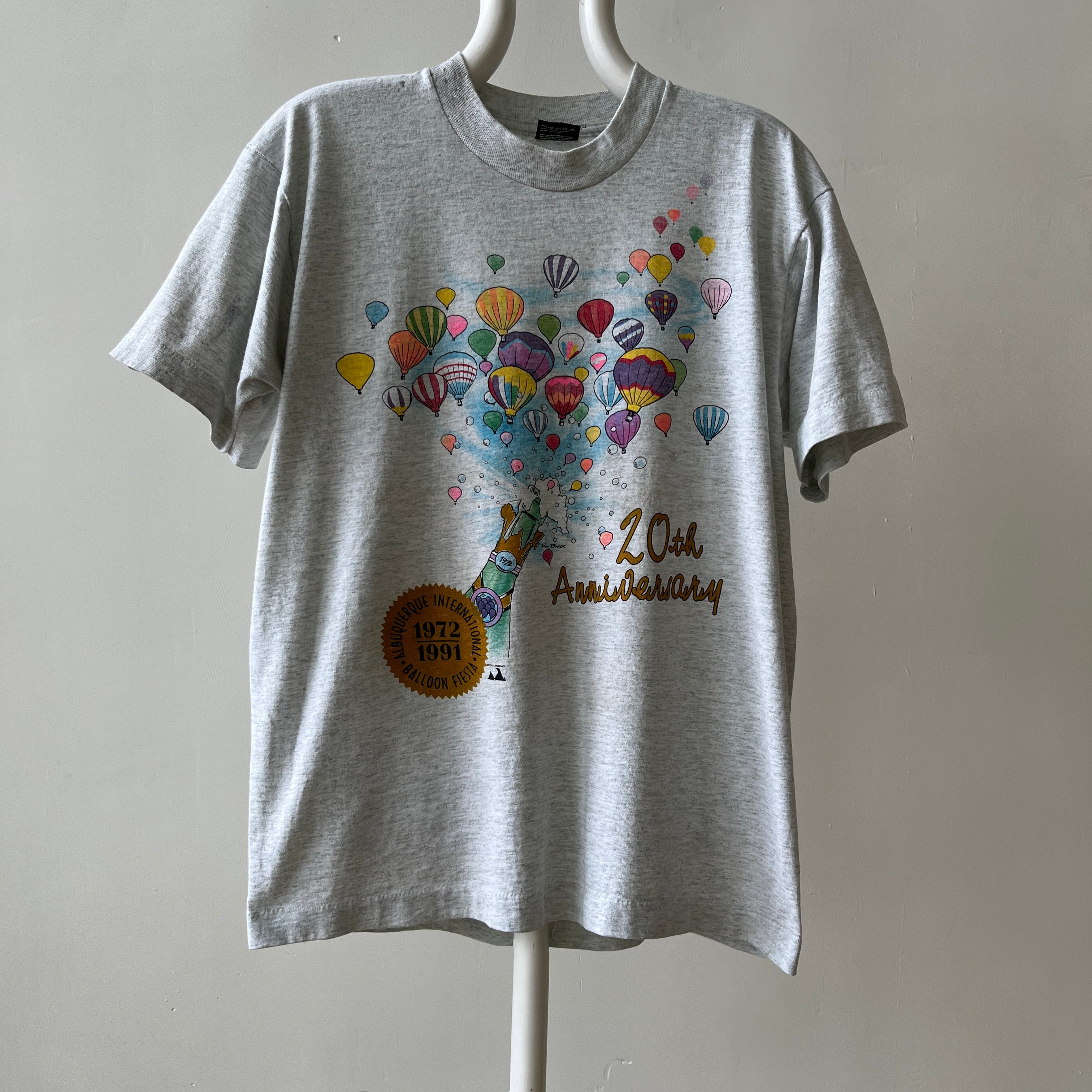 1991 Albuquerque International Balloon Fiesta 20th Anniversary T Shirt