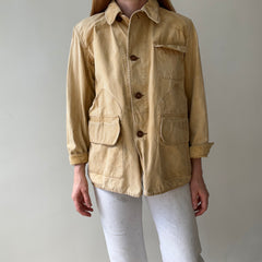 1930/40s Drybak Waterproof Cotton Hunting Jacket with Corduroy Collar  - Collectible
