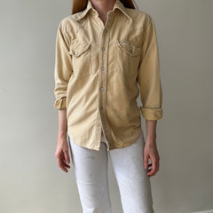 1960/70s Black Sheep Cotton Flannel Cowboy Snap Front Shirt - Smaller Size