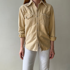 1960/70s Black Sheep Cotton Flannel Cowboy Snap Front Shirt - Smaller Size