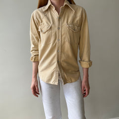 1960/70s Black Sheep Cotton Flannel Cowboy Snap Front Shirt - Smaller Size