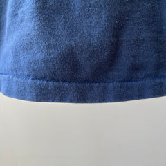 1980s Blank Navy Cotton Tank Top