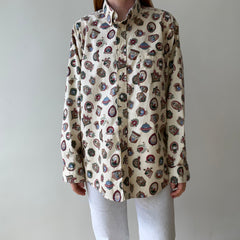 1990s Golf Fanatic Button Down Cotton Dad Shirt