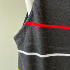1980s Blank Striped Cut Off T-Shirt