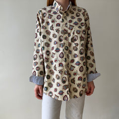1990s Golf Fanatic Button Down Cotton Dad Shirt