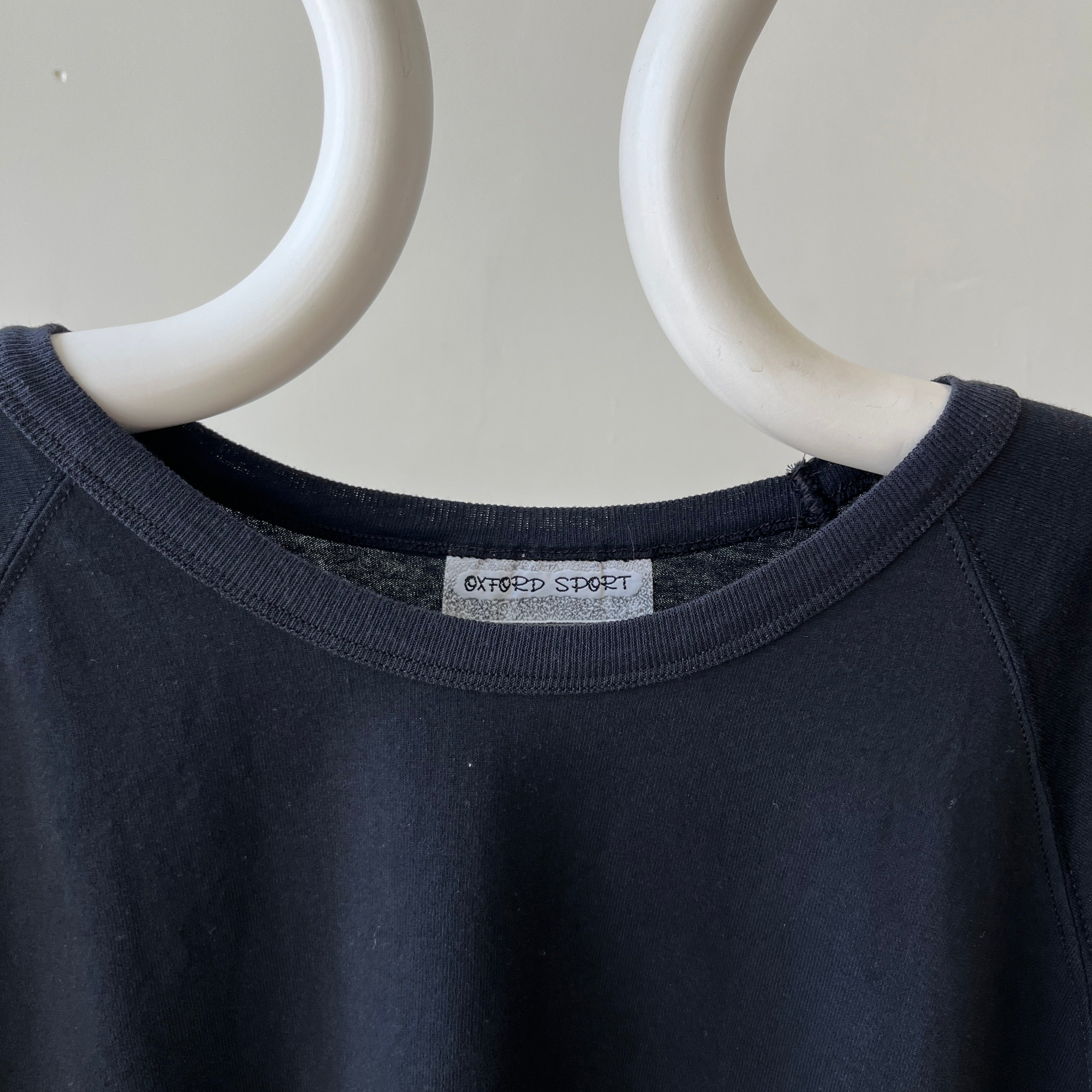 1980s Blank Black Ringer T-Shirt