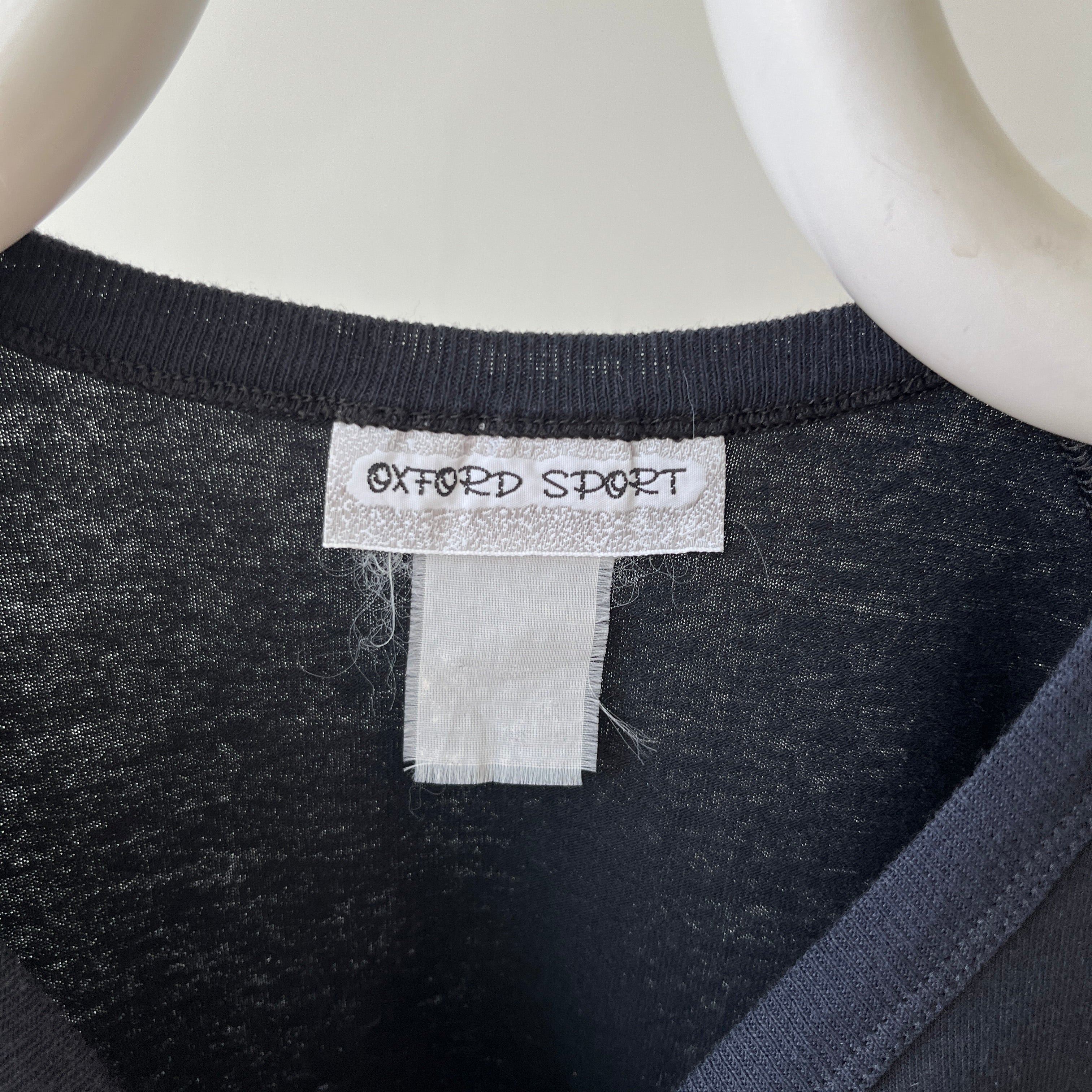 1980s Blank Black Ringer T-Shirt