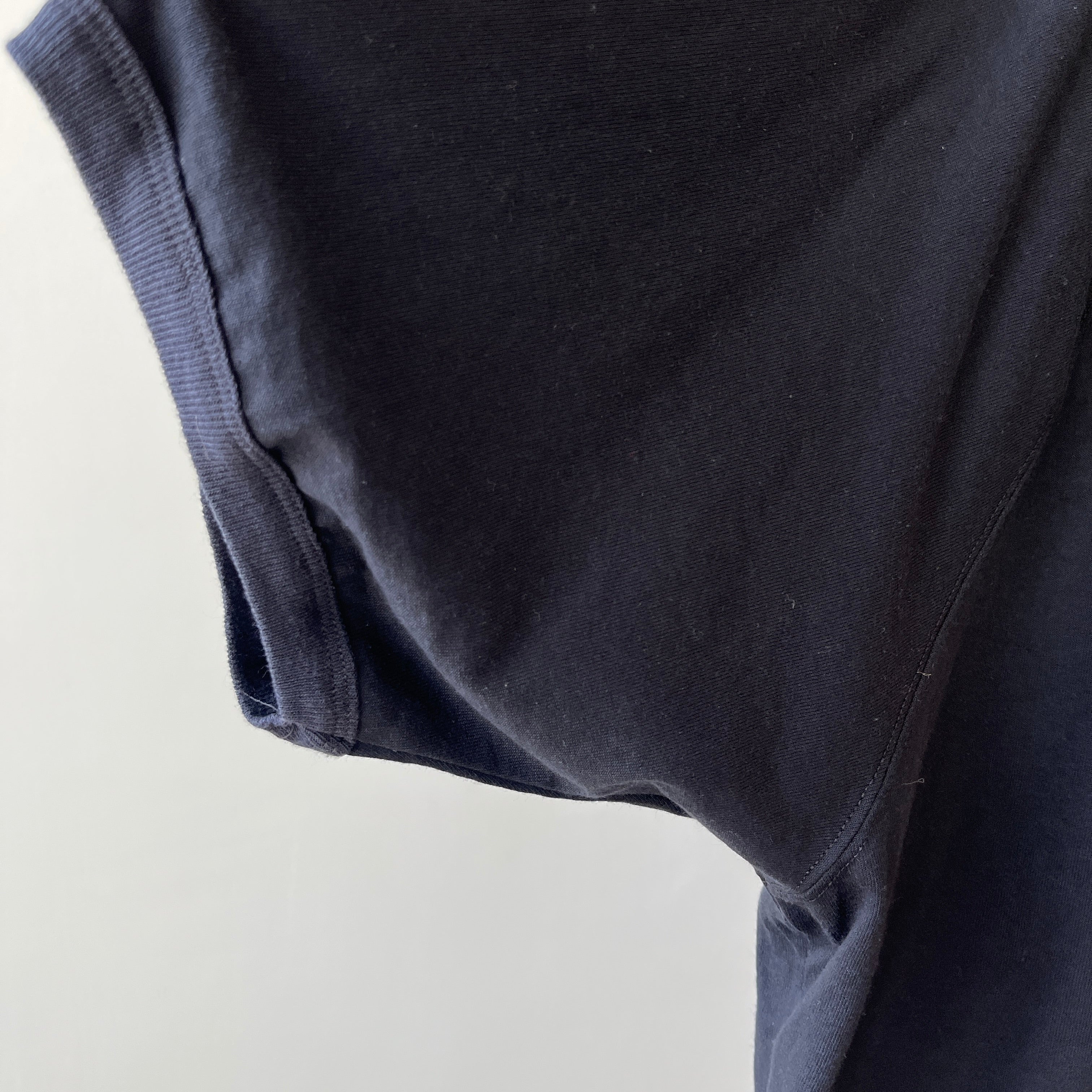 1980s Blank Black Ringer T-Shirt