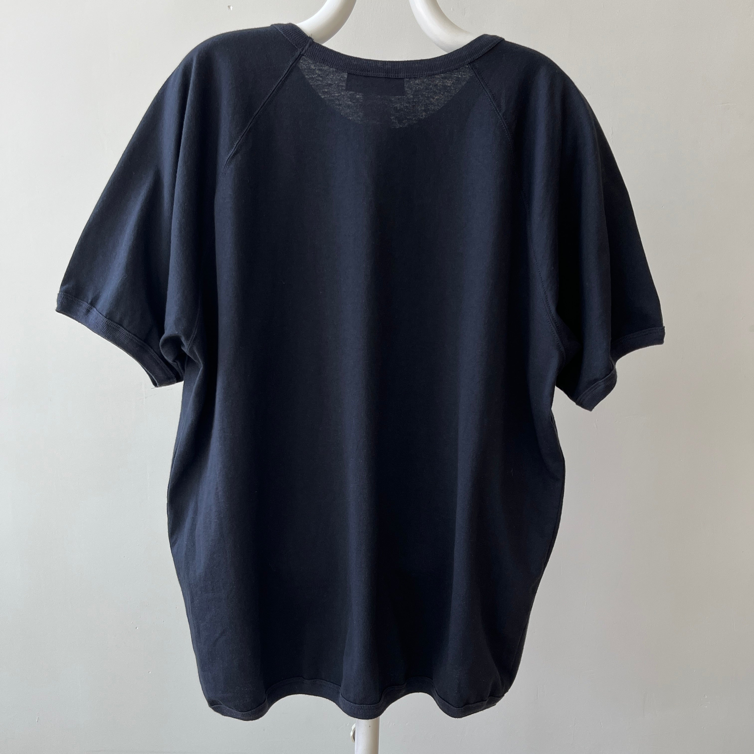 1980s Blank Black Ringer T-Shirt