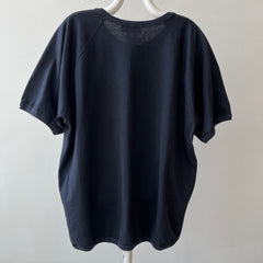 1980s Blank Black Ringer T-Shirt