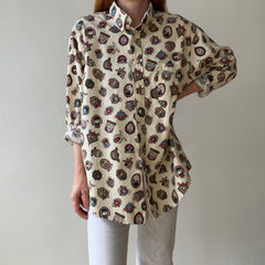 1990s Golf Fanatic Button Down Cotton Dad Shirt