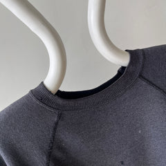 1980s Perfectly Faded Worn, Small Holes, Contrast Cuffs Dream Boat Raglan