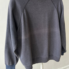 1980s Perfectly Faded Worn, Small Holes, Contrast Cuffs Dream Boat Raglan