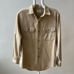 1970s Big Mac by Sears Khaki Work Shirt - Heavily Stained and Worn