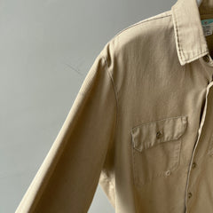 1970s Big Mac by Sears Khaki Work Shirt - Heavily Stained and Worn