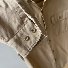 1970s Big Mac by Sears Khaki Work Shirt - Heavily Stained and Worn