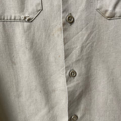 1970s Big Mac by Sears Khaki Work Shirt - Heavily Stained and Worn