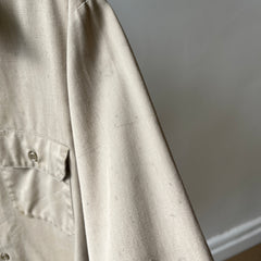 1970s Big Mac by Sears Khaki Work Shirt - Heavily Stained and Worn
