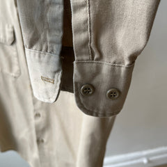 1970s Big Mac by Sears Khaki Work Shirt - Heavily Stained and Worn