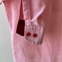 1970s/80s Red Long Sleeve Button Up