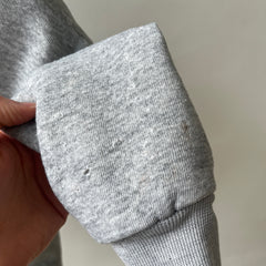 1970s Insulated Blank Gray Zip Up Hoodie - Perfectly Beat Up