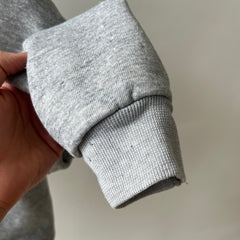 1970s Insulated Blank Gray Zip Up Hoodie - Perfectly Beat Up