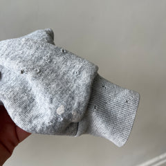 1970s Insulated Blank Gray Zip Up Hoodie - Perfectly Beat Up