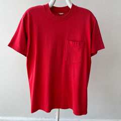 1980s Blank Red Pocket T