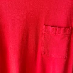 1980s Blank Red Pocket T