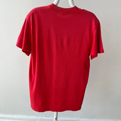 1980s Blank Red Pocket T