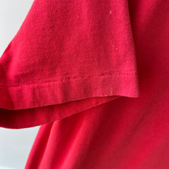 1980s Blank Red Pocket T